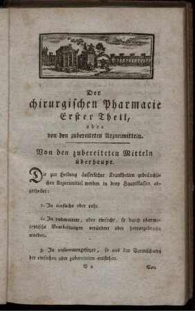 Von den zubereiteten Mitteln überhaupt.