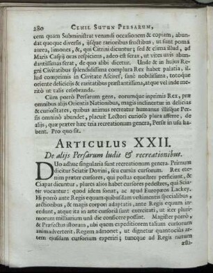 Articulus XXII.