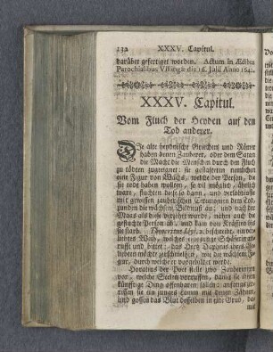XXXV. Capitul. Vom Fluch der Heyden auf den Tod anderer.