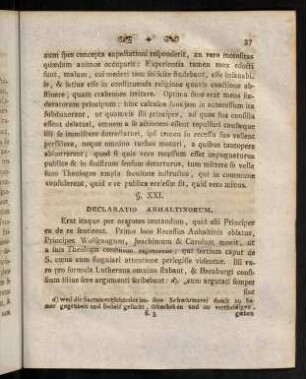 37-47, § XXI. Declaratio Anhaltinorum; § XXII. Declaratio Hennebergensis; § XXIII. Declaratio Ratisbonensium et Noribergensium; § XXIV. Declaratio Megapolitanorum; § XXV. Declaratio Pomeranorum; § XXVI. Declaratio Magdeburgensium; § XXVII. Pacata omnia in provinciis nonnullis