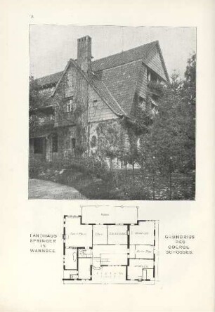 Landhaus Springer in Wannsee. [Hauptansicht]
