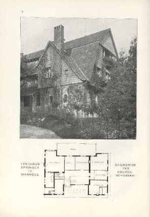 Landhaus Springer in Wannsee. [Hauptansicht]
