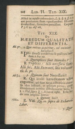 Tit. XIX. De Haeredum Qualitate Et Differentia