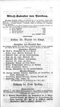 Hofstaat Sr. Majestät des Königs