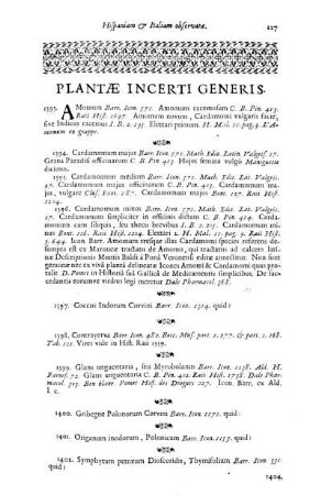 Plantae Incerti Generis