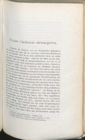 Ueber Cachexia strumipriva.