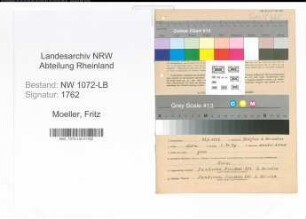 Entnazifizierung Fritz Moeller , geb. 27.02.1902 (Mechaniker)