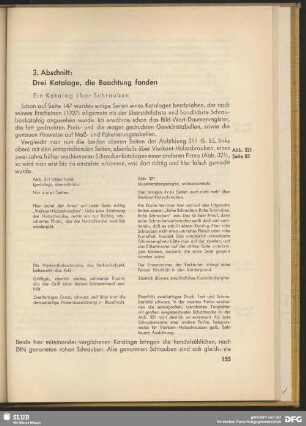 3. Abschnitt: Drei Kataloge, die Beachtung fanden