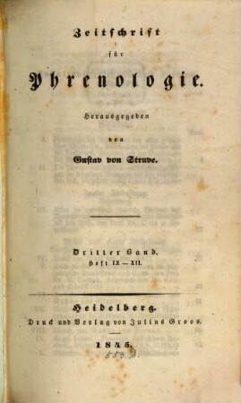 Zeitschrift für Phrenologie. 3. 1845