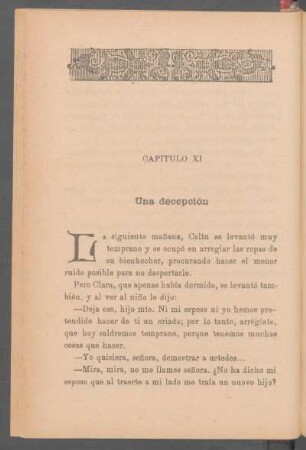 Capítulo XI - Una decepción