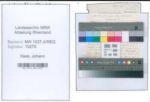 Entnazifizierung Johann Hass , geb. 00.00.0000 ()