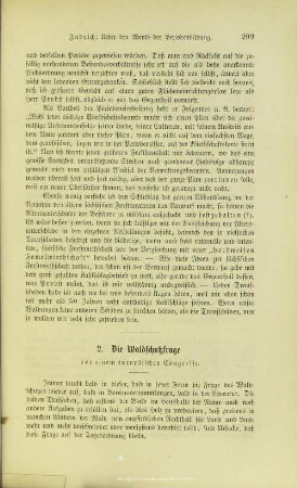 II.2. Die Waldschutzfrage.