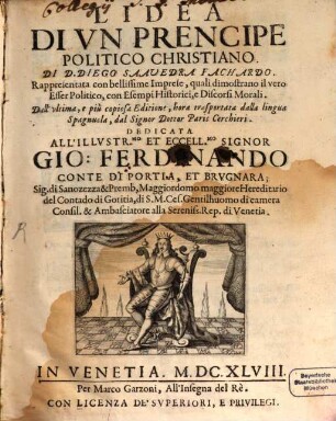 Idea di un prencipe politico-christiano