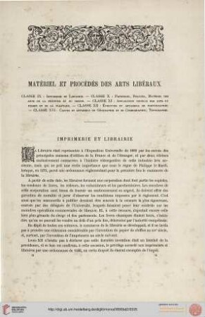 Matériel et procédés des arts libéraux