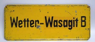 Hinweisschild Wetter-Wasagit B