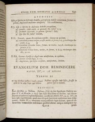 Evangelium Dom. Reminiscere, Matth. XV, 21 - 28, Extans