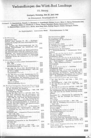 131. Sitzung, Stuttgart, 21.6.1949