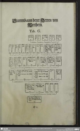 Stammbaum derer Herren von Werthern Tab. G.