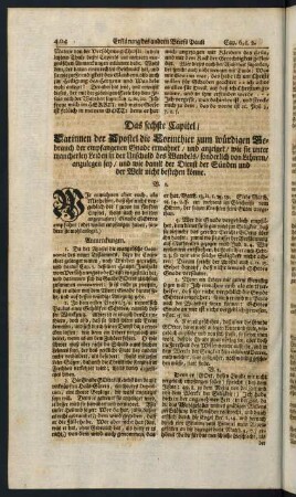 404-416, Das sechste Capitel