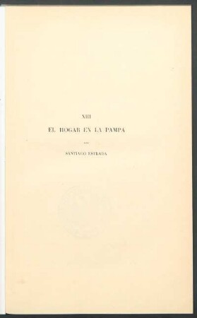 El hogar en la pampa : novela