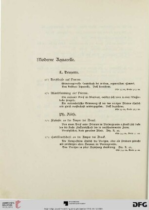 Moderne Aquarelle (Nr. 271-294)