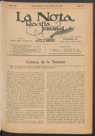 Crónica de la semana