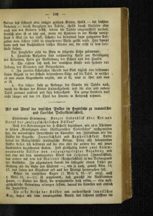 Art und Beruf des deutschen Volkes im Gegensatze zu romanischer und slavischer Volksthümlichkeit