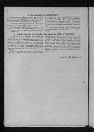 XI. Familienunterhalt und freiwillige Zuwendung der KVD an Einberufene.