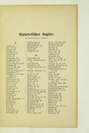 Alphabetisches Register