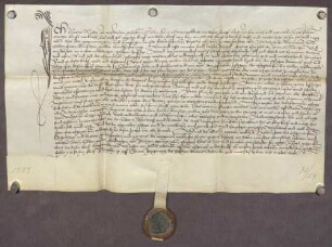 Gültverschreibung von Martin Müller, wohnhaft zu Weißenstein, über zehn Gulden Hauptgut, für das er jährlich einen halben Gulden an die Frauenkapelle zu Weißenstein zahlt.