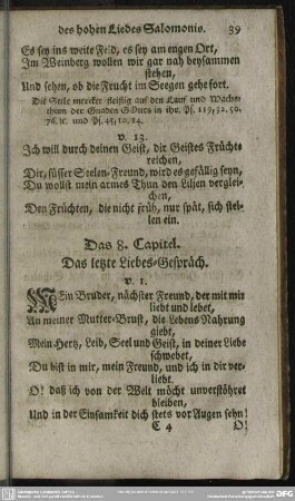 Das 8. Capitel. Das letzte Liebes-Gespräch