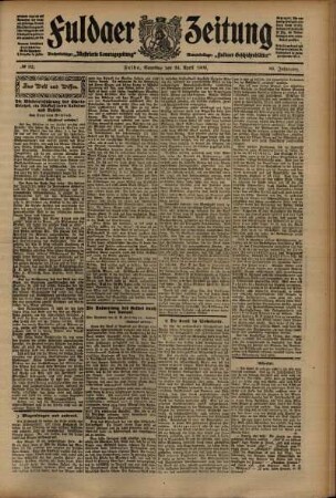 Dritte Ausgabe vom Samstag, den 24. April 1909.
