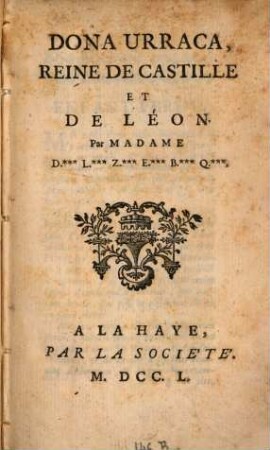Dona Urraca Reine de Castille Et De Léon