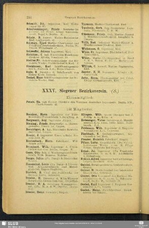 XXXV. Siegener Bezirksverein.