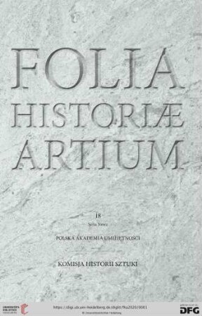 NS 18: Folia Historiae Artium