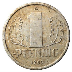 Fundmünze, Pfennig, 1980