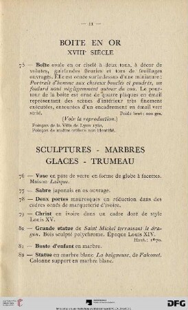 Boite en or XVIII. siècle (Nr. 75)