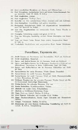 Porzellane, Fayencen etc.