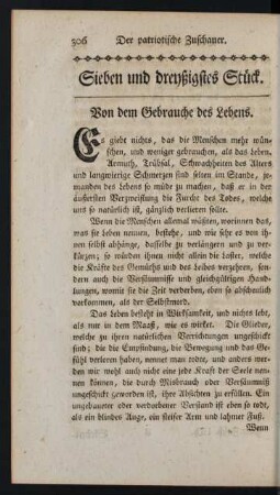 Sieben und dreyßigstes Stück