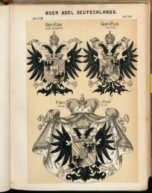 Taf. 269. Graf v. Parr Siebm. IV. 5 (v. 1665) - Graf v. Paar. Seit 1665. - Fürst v. Paar. Siebm. VI. I. 10.