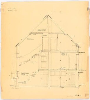 Kleines Wohnhaus: Querschnitt 1:20