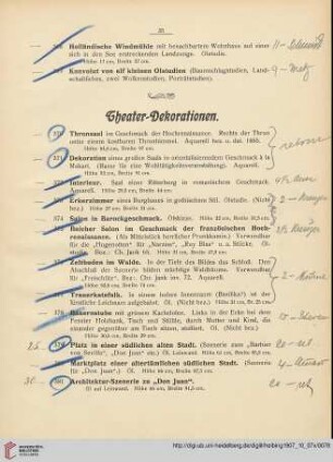 Theater-Dekorationen (Nr. 370-443)