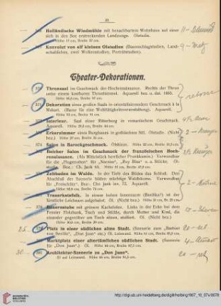Theater-Dekorationen (Nr. 370-443)