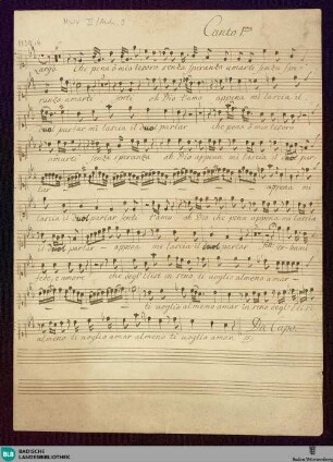 Dalisa. Excerpts - Mus. Hs. 1130,4 : BrinzingMWV 2.Anh.9