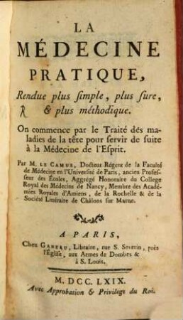 La médecine pratique
