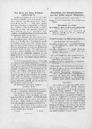 Verzeichnis der Kriegsteilnehmer aus der Reihe unserer Mitglieder