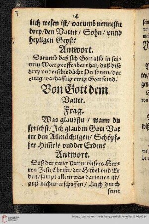 Von Gott dem Vatter