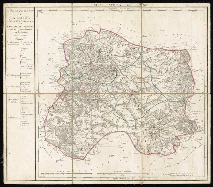 Atlas National de France en départements