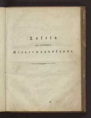 Tafeln zur praktischen Steuermannskunde