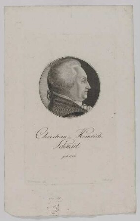 Bildnis des Christian Heinrich Schmid